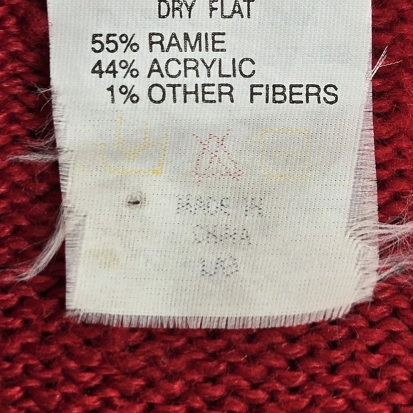 Vintage Jantzen Sweater Womens L Red Argyle Long Sleeve Button Accents - Picture 8 of 12